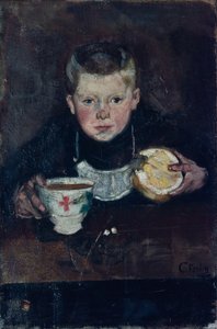 Garçon de courses buvant du café - Christian Krohg