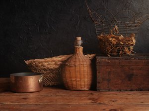 Nature morte dans une cuisine rustique
