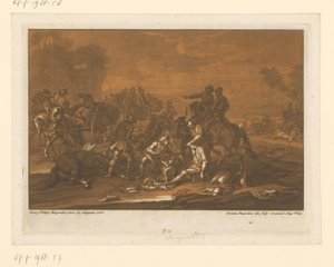 Champ de bataille après une bataille (Ruiters, paarden en veldslagen)