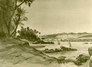 Felouques sur le Nil, Égypte, 1898 - Christian Wilhelm Allers