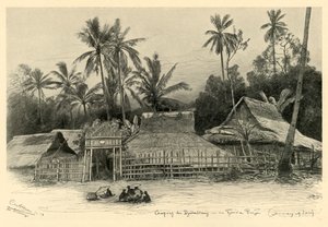 Kampong près de Jomblang, Semarang, Java - Christian Wilhelm Allers