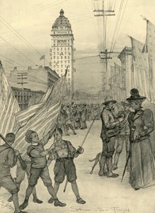 Scène de rue à San Francisco, USA, 1898 - Christian Wilhelm Allers