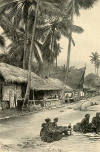 Scène de rue à Tasikmalaya, Java