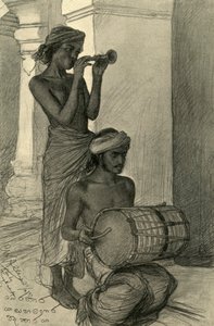 Musiciens de temple, Kandy, Ceylan, 1898