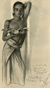 Ukku Banda, jeune homme dans un temple, Kandy, Ceylan