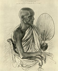 Watta Raka Anunayaka Farunansa, prêtre bouddhiste en chef, Ceylan, 1898 - Christian Wilhelm Allers