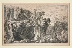 Paysage avec cascade