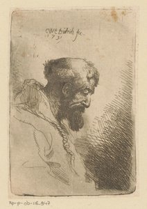Moine franciscain regardant vers le bas - Christian Wilhelm Ernst Dietrich