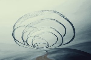 Paysage de fumée en spirale