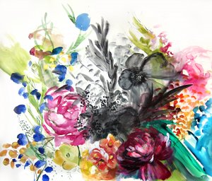 Bouquet floral éclatant - Christine Lindstrom