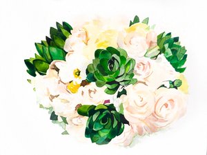 Bouquet de plantes succulentes à l