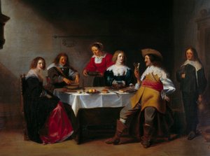 Détail de Repas de compagnie - Christoffel Jacobsz van der Lamen