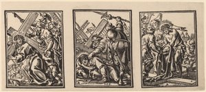 Trois scènes sur le chemin du Calvaire - Christoffel Jegher after Anthonis Sallaert
