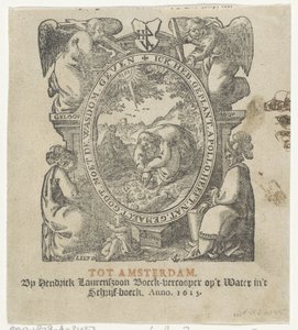 Vignette avec un homme plantant des cultures - Christoffel van Sichem (II) (possibly)