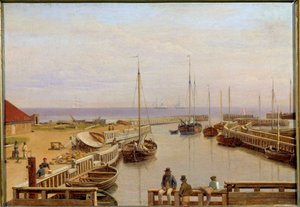 Le port de Dragør au Danemark en 1826