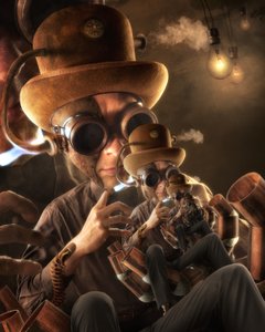 Inventeurs steampunk imbriqués - Christophe Kiciak