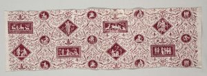 Bande de coton imprimé à la planche, 1795-1799