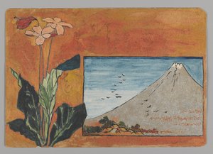 Fuji avec fleurs