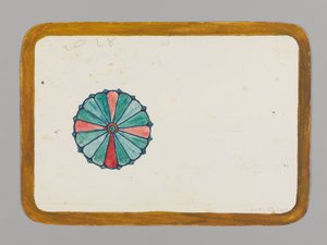 Petite carte avec chrysanthème stylisé - Christopher Grant La Farge