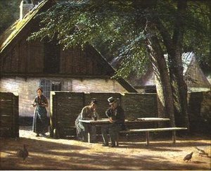 Devant une auberge