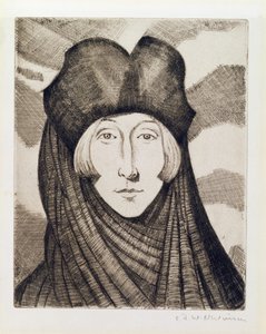 Edith Sitwell (1887-1964) 1927 - Christopher Richard Wynne Nevinson