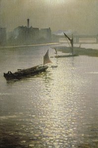 Depuis Waterloo Bridge : Soleil perçant à travers le brouillard, c.1924 - Christopher Richard Wynne Nevinson