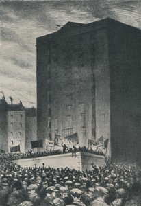 La grève des chemins de fer - Réunion sur Tower Hill, 1919, 1920