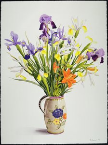 Iris et Lys dans un pichet hollandais