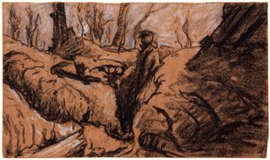 Un homme dans une tranchée, c. 1914