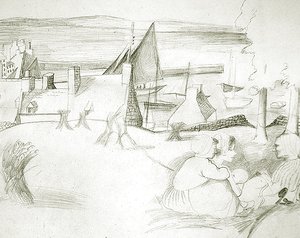Village de pêche breton, vers 1929-30 - Christopher Wood