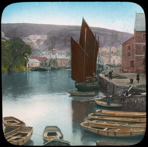 Looe, depuis le quai, Cornouailles, fin 19e ou début 20e siècle