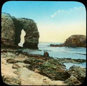 Arc de roche à Perran Beach, Cornouailles