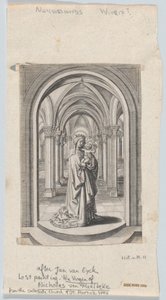 Vierge et Enfant dans une église, également connue sous le nom de Vierge de Van Maelbeke, 1575-1585 - Circle of the Brothers Wierix.