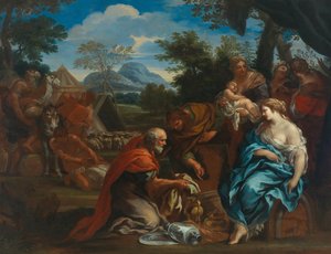 Laban cherche les images des dieux, cachées par Rachel, 1670s