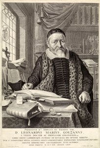 D. Leonardus Marius Goezanus, pub. 1654 gravure - Claes Corneliszoon Moeyaert