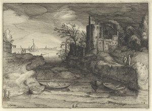 Paysage avec chaloupes - Claes Jansz. Visscher (II)
