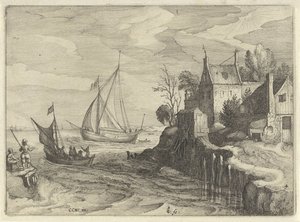 Navires près de la côte - Claes Jansz. Visscher (II)