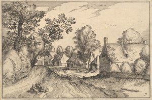 Un chemin de village, planche 7 de Regiunculae et Villae Aliquot Ducatus Brabantiae