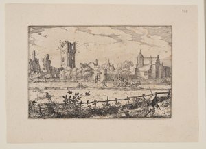 La maison de Cleef, près de Haarlem, vue des environs de Haarlem (Plaisante Plaetsen) - Claes Jansz. Visscher