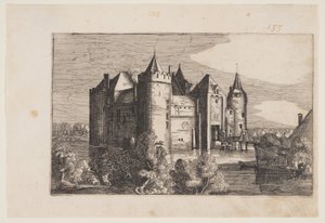 Le château de Muiden, extrait de Quatre châteaux en Hollande et Utrecht - Claes Jansz. Visscher