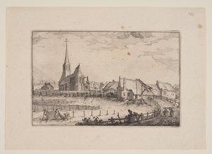 Le village de Zandvoort, vu des environs de Haarlem (Plaisante Plaetsen)