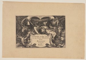 Page de titre, tirée de Paysages (Verscheyden aerdige Lanthuysen...)