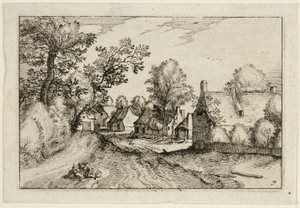 Une route de village, planche sept d