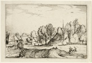 Road into a Village, plate nineteen after Pictures of Farms, Country Houses and Rustic Villages (Praediorum villarum et rusticarum casularum icones)