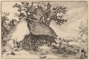 Une grange - Claes Jansz Visscher after Abraham Bloemaert after Boëtius Adams Bolswert
