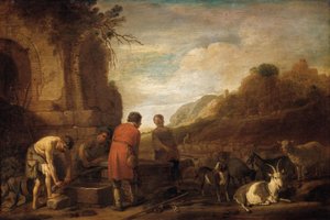 La rencontre de Jacob et Rachel (Genèse 29:10)
