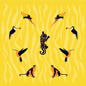 Animaux jaune et noir