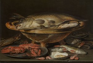 Nature morte avec poisson, vers 1612-1621 - Charlotte Evans