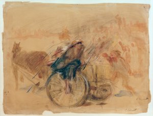 Le peuple lapide la sorcière sur le chariot