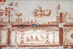 (détail) de la décoration dans la Domus Aurea à Rome, 64-68 ap. J.-C.
